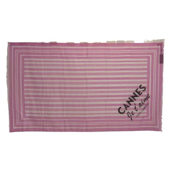 Pre Loved dolce & gabbana Cannes Je taime Silk Scarf Women Pink Scarves